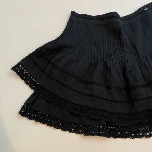 Free People‎ Summer's Night Black Lace Mini Skirt High Waisted Size 0 Y2K 90’s - Picture 4 of 10